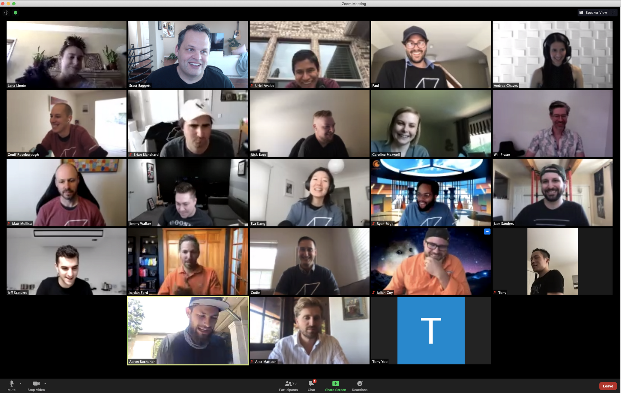 Superformula's daily standup over Zoom